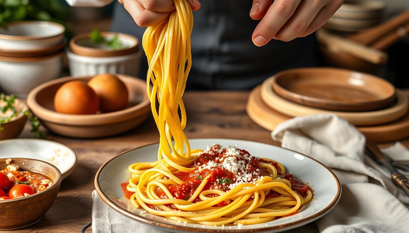 Home cook preparing ingredients in the kitchen